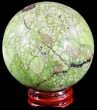 Polished Green Opal Sphere - Madagascar #55068-1